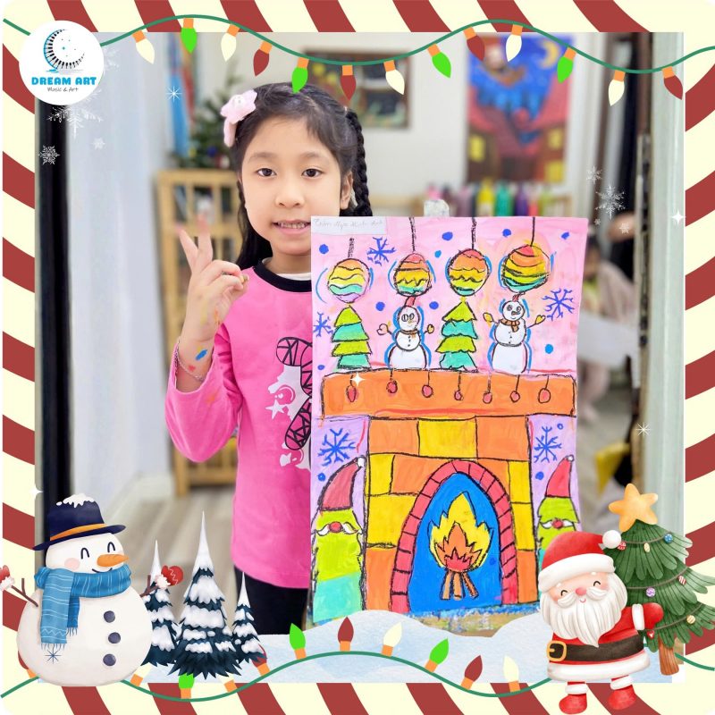 Không khí Giáng Sinh lan tỏa tại lớp vẽ Dream Art 88 Trung Kính & 90 Nguyễn Tuân